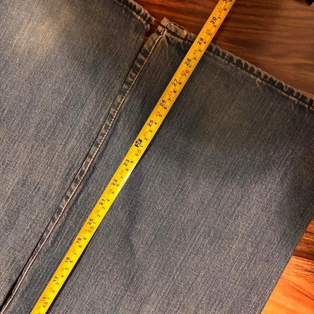 Vintage baggy Ralph Lauren blue denim jeans with bootcut like look Size 34x32